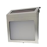 teepaoソーラーライト付きアドレス記号家数、アウトドアハイライトステンレススチール3led壁イルミネーター防水ソーラー家アドレスライト、壁ライト( 18 x 18 x 5 cm )