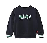 [FERE8890] ボーイズ パーカー プルオーバー 字母 プリント ストライプ 純色 キッズ服 上着 2色を選べる 4～13歳 休閑 衣装 普段用 ネイビー 150# 適合身長約145～150CM