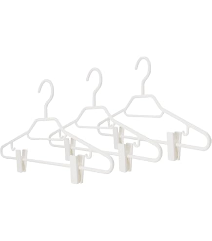 Amazon.co.jp: 【100本】プラスチック製ハンガー 幅42cm 透明 61-195