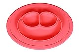 Lokatto Silicone Toddler Plate Placemat Smiley Face Non Slip With Built in Plate and Bowl - Highchai