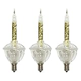 Vickerman 3-in-1 Pack C7 Gold Glitter Bubble Replacement Bulb, 5-watt [並行輸入品]