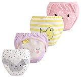 DWSIOOW おむつから卒業したいお子様に 中股4層トイレトレーニングパンツ 漏れない4層式トレパン トレーニングパンツ 可愛いパンツ 4枚組 (80cm, Aセット)