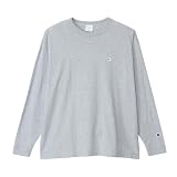 長袖Tシャツ 長袖 丸首 綿100％ ワンポイントロゴ リラックスフィット ドロップショルダー ロングスリーブTシャツ メンズ C8-A409Z-070-L