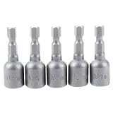 SODIAL 5個43ミリメートル長さ10ミリメートルの磁気ソケットナットドライバーセッターハンドツール