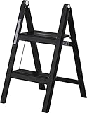 アルインコ(ALINCO) スタイリッシュ薄型踏台 2段 【厚さ4.4cm】 ブラック SS52B