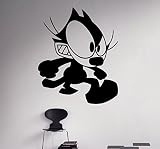 Angry Felix Catビニールデカール面白い漫画ウォールステッカーComicsホーム内部子供キッズ部屋インテリアドアデカール7 ( FLX )