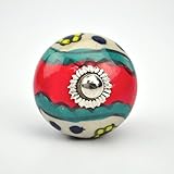 Ornate colorful floral Ceramic knobs for cabinets & cupboards - hand painted pulls