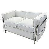 コルビジェデザイン LC2 2P 本革 ホワイト コルビュジェデザイン コルビジエデザイン コルビュジエデザイン COMFORT 2人掛け ダブルソファ ラブソファ モダン 家具 おしゃれ ソファ デザイナーズ 椅子 リビング ソファー s