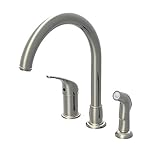 Aqueous 150K81CYCH Kitchen Faucet Single Handle Hi-Rise with Spray, Chrome [並行輸入品]
