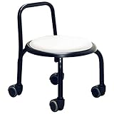 ルネセイコウ 背付きローキャスター ボン ホワイト/ブラック SLC-255