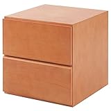 ユニットボックスシリーズ 引出2杯タイプ メープル材 ライトブラウン色 幅39cm GA-0020