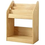 タンスのゲン 現役ママが考えた 絵本ラック 3段 完成品 幅50cm 天然パイン材 面取り おもちゃ箱 ディスプレイ収納 ナチュラル 30500006 01
