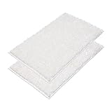 VDOMUS Absorbent Microfiber Bath Mat Soft Shaggy Bathroom Mats Shower Rugs - 2 Pieces (White) [並行輸入品