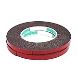 uxcell　スポンジテープ　粘着テープ　スポンジフォームテープ　片面　レッド　10x1mm　10M長さ　２個入り