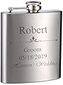 Top Shelf Flasks パーソナライズ カスタム彫刻 6オンス ステンレススチール フラスコ 結婚式 真の金属エッチングは生涯持続します 1パック