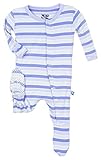 KicKeeパンツベビー女の子印刷Footie prd-kpf175-gtrs、トロピカルストライプ、12 – 18ヶ月