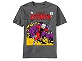 Marvel comic heroes (アントマン – Comic cover-classic /ヴィンテージ/レトロ)加工、洗濯機洗い100 %コットン大人用半袖Tシャツ(カラー:チャコール) (