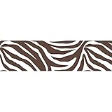 lunarlandブラウンZebra Print 16 ' Wall Border Wallpops動物ストライプステッカー部屋装飾子供