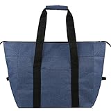 [MIOMICA] 保温 保冷バッグ エコバッグ Lサイズ 大容量 メンズ 運動会 用 買い物バッグ 軽量 折りたたみ ショッピングバッグ 保冷トート 保冷 トートバッグ（ネイビー）