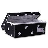 Minene Storage Box (Small, Black With White Star) by Minene