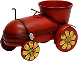 ガーデンオーナメント プランター トラックカー レッド 高さ14cm ポット3号 Steel Garden Object SGO-TRUCK-RED