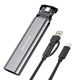 ELUTENG M.2 SSD 外付けケース NVMe/SATA 両対応 USB3.1 10Gbps USB 変換アダプタ アルミ材質 高放熱