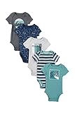 Quiksilver Baby Boys' 5 Pack Bodysuit (3-6ヶ月, Slate/Navy) [並行輸入品]