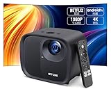 ETOE プロジェクター家庭用 Android TV 11.0 Netflix搭載 フルHD 1080p 4K対応 高輝度 600ANSI