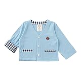 (チャックル) chuckle *ボンシュシュ*カーディガン 水色 80cm P3318-80-30
