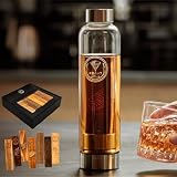 熟成キット ウイスキー 熟成 600ml 熟成スティック ボトル付き ガラス瓶 酒ハック 北海道産 セット タル バー ミズナラ 熟成樽 香り付け ギフト プレゼント ホワイトデー (熟成キット(プレート7本), 箱入りセット)