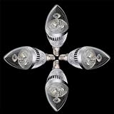 SODIAL(R)4x E14 3 LED電球キャンドルライトランプスポットライトウォームホワイト6Wハイパワー