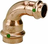 Viega 77330 ProPress Zero Lead Copper Reducing 90-Degree Elbow with 1-Inch by 3/4-Inch P x P by Vieg