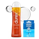 Durex デュレックス 潤滑ゼリー ウォーム 100ml 水性 ローション あったかタイプ + 試供品付き(デュレックス 潤滑ゼリー フィール 5mL 3個入り)