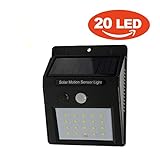 4パック – ソーラー電源センサー壁ライトモーション防水屋外セキュリティランプ SOLAR SENSOR 20 LED-1PACK
