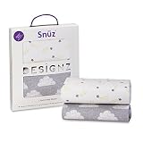 Snuz Moses Basket/Pram Fitted Sheets - Cloud Nine Print by The Little Green Sheep