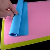 プレースマットセット – シリコンノンスリップFoodプレースマット( 40 x 30 cm – ポータブル、再利用可能なプレースマット