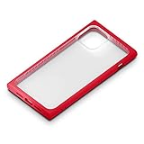 Premium Style iPhone 12/12 Pro用 ガラスタフケース スクエアタイプ レッド PG-20GGT06RD