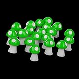 Fenteer 多色選べる　ドールハウス　ミニチュア　箱庭用　きのこ 　ガーデニング　装飾　小道具　20個 - グリーン