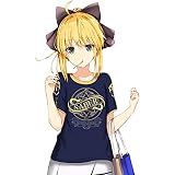 [RUIBOCOS] Fate/Grand Order Saber アルトリア・ペンドラゴン印象元素Tシャツ コスプレ衣装 男女兼用 夏服 (Tシャツ,XL)