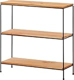 ミニシェルフ 3段 オープンシェルフ オープンラック 高さ41cm フリーラック 多目的ラック ウッドラック ディスプレイラック 隙間収納 収納 家具 棚 雑貨 小物 リビング 玄関 ガーデン ガーデニング シンプル (ブラウン)