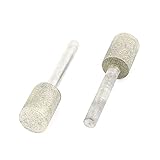 uxcell　ルータービット　超硬バー　ダイヤモンドバー　マウントポイント　研削ビット　シリンダヘッド14mm　シャンク6mm　2個