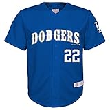 MLB Los Angeles Dodgers Boys Player Kershawファッションジャージー、深いロイヤル、12 / 14