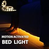Motion Activatedベッドライトストリップバッテリ、geekeep柔軟なLEDライトストリップ4.92 Ft 5050 45 LEDs DC 5 V電池式LEDストリップライトイルミネーシ
