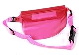 DURAGADGET All Purpose Pink Waterproof Waist Bag / Fanny Pack for Vivitar DVR785HD-BLU 5MP Pro Water