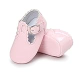 Aupooe ベビーシューズ フォーマルシューズ 子供用 赤ちゃん春夏靴 滑め防ぐ靴 室内履き 出産お祝いプレゼント0-2 歳 (12cm, ピンク)