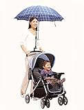 黒の360度の赤ちゃんベビーカーアンブレラホルダーをマウント
