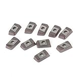 uxcell 切削インサート　フライスブレード　カッターブレード　旋削　10個　APMT1604PDER-M2　グレー　メタル製