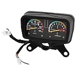 uxcell　バイク　スピードメーター 　 プラスチック製ブラック　オートバイゲージ　0-120km/h