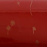 Peel & Stick Backsplash High Glossy Spore Pattern Red Wine Gold Pearl Contact Paper Self-Adhesive Wa