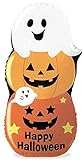 ビニールディスプレイ（Ｍ）3連パンプキンゴースト【ハロウィンディスプレイ】HW1285
